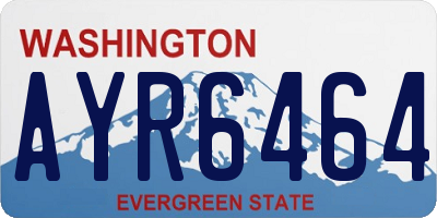 WA license plate AYR6464