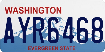 WA license plate AYR6468
