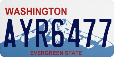 WA license plate AYR6477