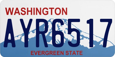 WA license plate AYR6517