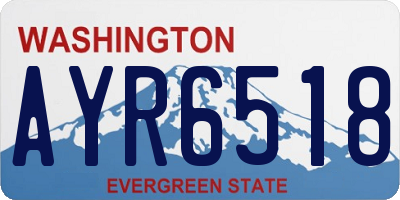 WA license plate AYR6518
