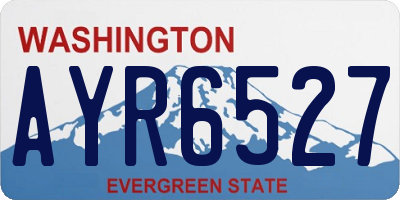 WA license plate AYR6527