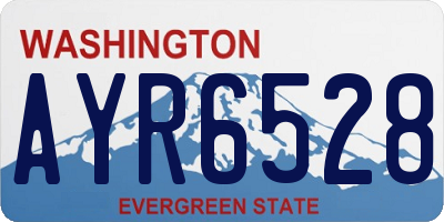 WA license plate AYR6528