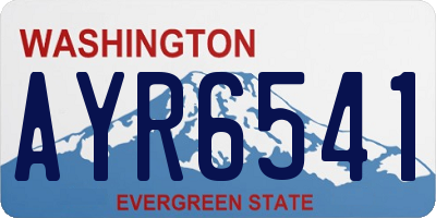 WA license plate AYR6541