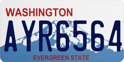 WA license plate AYR6564