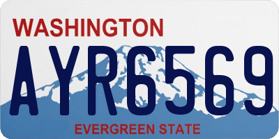 WA license plate AYR6569