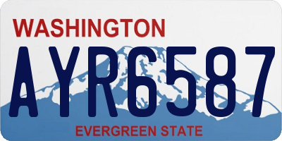 WA license plate AYR6587