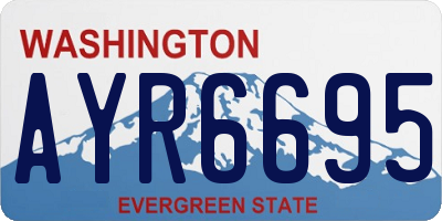 WA license plate AYR6695
