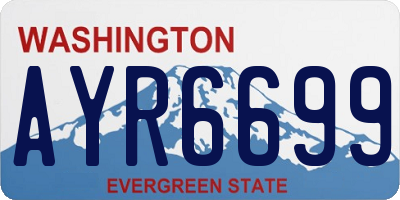WA license plate AYR6699