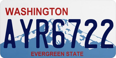 WA license plate AYR6722