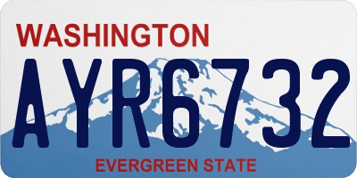 WA license plate AYR6732