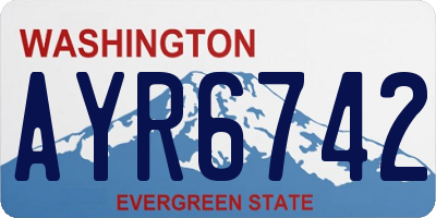 WA license plate AYR6742