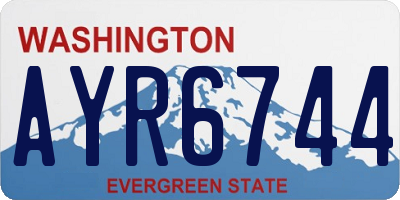 WA license plate AYR6744