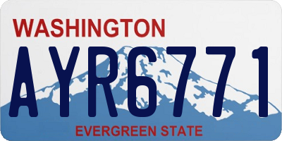 WA license plate AYR6771