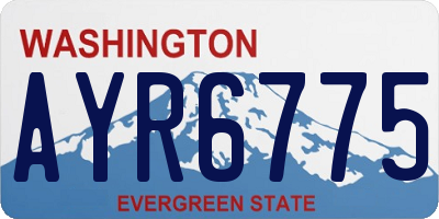 WA license plate AYR6775