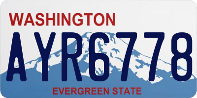 WA license plate AYR6778