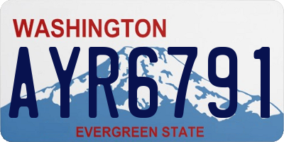 WA license plate AYR6791