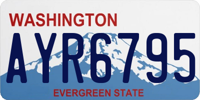 WA license plate AYR6795