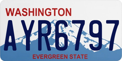 WA license plate AYR6797