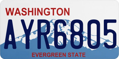 WA license plate AYR6805