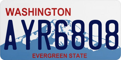 WA license plate AYR6808