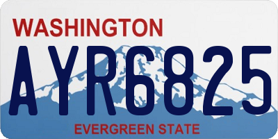 WA license plate AYR6825