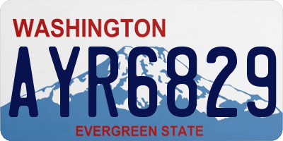 WA license plate AYR6829