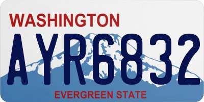 WA license plate AYR6832