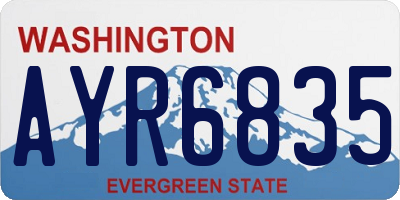 WA license plate AYR6835
