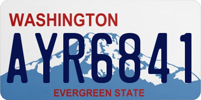 WA license plate AYR6841