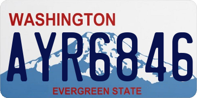 WA license plate AYR6846
