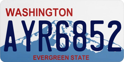 WA license plate AYR6852