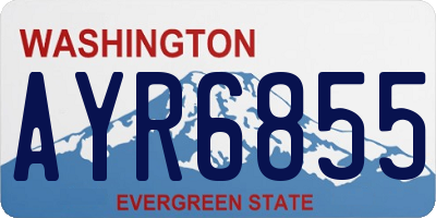 WA license plate AYR6855