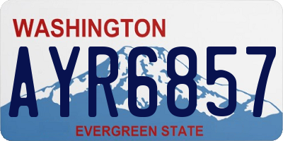 WA license plate AYR6857