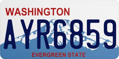 WA license plate AYR6859