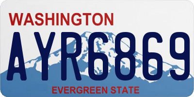 WA license plate AYR6869