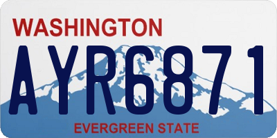 WA license plate AYR6871