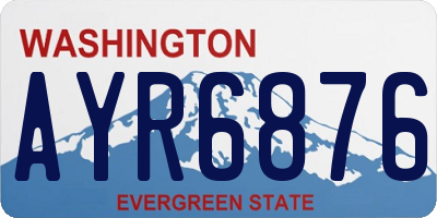 WA license plate AYR6876