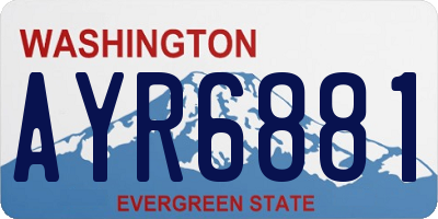 WA license plate AYR6881