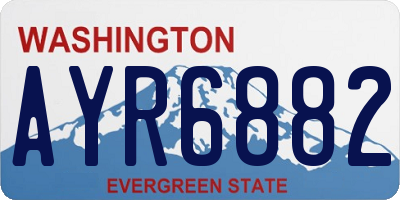 WA license plate AYR6882
