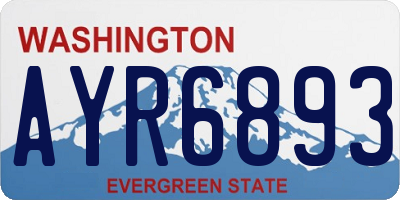 WA license plate AYR6893
