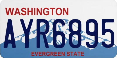 WA license plate AYR6895