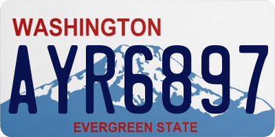 WA license plate AYR6897