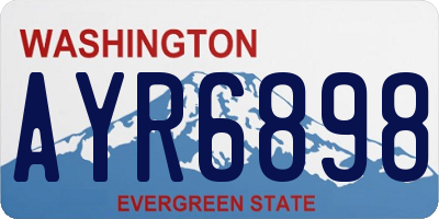WA license plate AYR6898