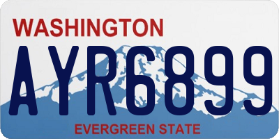 WA license plate AYR6899