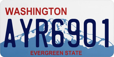 WA license plate AYR6901