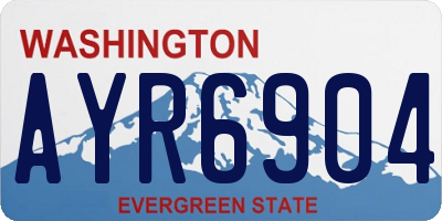 WA license plate AYR6904