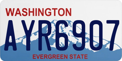 WA license plate AYR6907