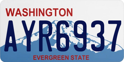 WA license plate AYR6937