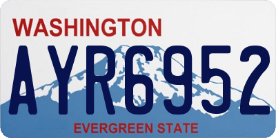 WA license plate AYR6952